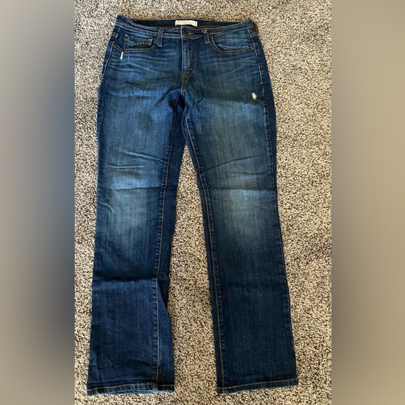 Levis Straight Leg Jeans Size 10 M Style 505 Stretch Blue Denim Factory Scored - Picture 3 of 7